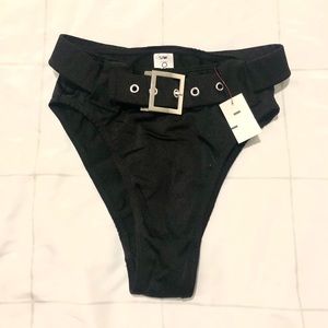 High waisted belted bikini bottoms